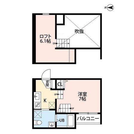 野芥駅 徒歩7分 1階の物件間取画像